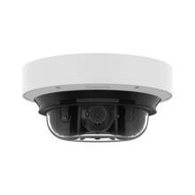 Hanwha Vision PNM-C32083RVQ Cámara multidireccional IP 8MPx, óptica motorizada 4 x 3.3-5.7mm, IR 20m, IA clasif objetos, ciberse