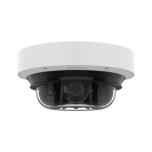 Hanwha Vision PNM-C32083RVQ Cámara multidireccional IP 8MPx, óptica motorizada 4 x 3.3-5.7mm, IR 20m, IA clasif objetos, ciberse