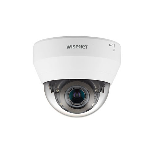 Hanwha Vision QND-6082R1 Cámara mini-domo IP 2Mpx, óptica motorizada 3.2-10mm, IR 20 m con ICR, WDR, H.265, SD, interior, 12Vdc/