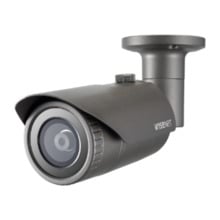 Hanwha Vision QNO-7012R Cámara bullet IP 4Mpx, LEDs IR 25 m con ICR, óptica fija 2.8 mm, WDR, H.265, ranura MicroSD, IP66, IK10,