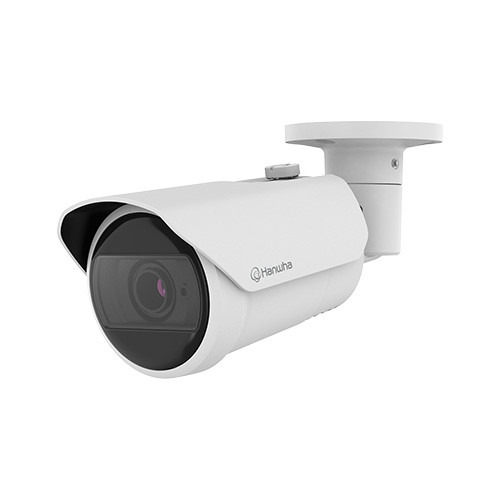 Hanwha Vision QNO-C9083R Cámara bullet IP 8Mpx, óptica motorizada 3.2-10.2mm, IR 30m, WDR, IA clasifición objetos, IP66, IK10, N