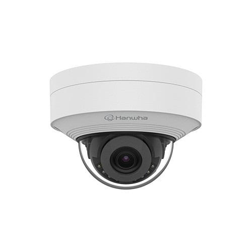 Hanwha Vision QNV-C9011R Mini-domo IP 8Mpx, IR 20 m, óptica fija 3mm, WDR 120dB, IA clasificación objetos, IP66, IK10, NEMA4X, P