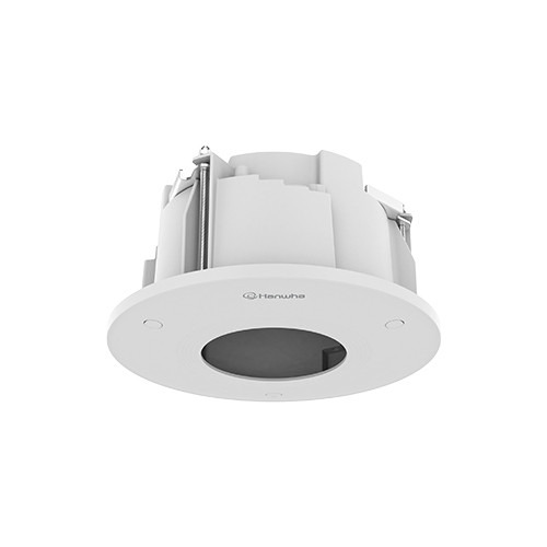 Hanwha Vision SHD-1408FPW Accesorio para montaje de minidomo empotrado. Material en aluminio blanco y Polycarbonato. Consultar