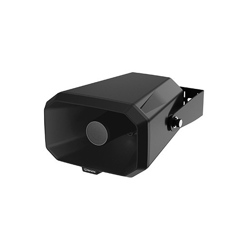 Hanwha Vision SPA-H100B Altavoz tipo bocina IP. Amplif. 10W. Potencia 124dB nivel de presión (alcance 500m aprox). MP3/WAV, IP66