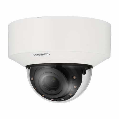 Hanwha Vision XND-C7083RV Cámara mini-domo IP 4Mpx, óptica motorizada 2.8-10mm, IR 40m, WDR, IA analítica avanzada, cibersegurid