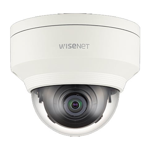 Hanwha Vision XNV-6010 Mini-domo IP 2Mpx, óptica fija 2.4 mm, WDR 150dB, H.265, ranura MicroSD, IP66, IK10, 12Vdc/PoE.