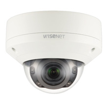 Hanwha Vision XNV-8080R Cámara mini-domo IP 5Mpx, óptica motorizada 3.9-9.4mm, IR 50m con ICR, WDR, H.265, 2 ranuras SD, IP66, N