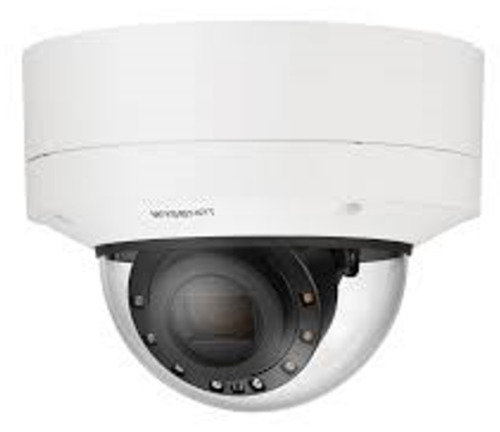 Hanwha Vision XNV-C7083R Cámara mini-domo IP 4Mpx, óptica motorizada 2.8-10mm, IR 40m, WDR, IA analítica avanzada, cibersegurida