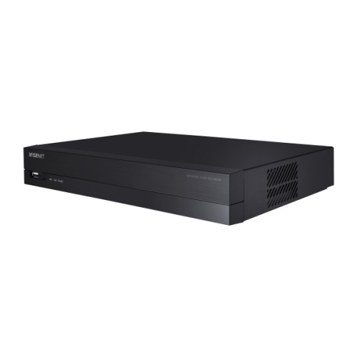 Hanwha Vision XRN-420S (NO HDD) NVR de 4 ch PoE, hasta 8Mpx, 100 Mbps, H.265, videoestructuralización objetos con cam IA, 1 HDD