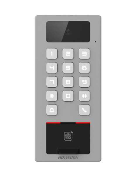 HIKVISION ACCESS CONTROL DS-K1T502DBFWX-C Terminal 2en1 Autónomo Exterior Hik-Connect Cámara 2MP Lector huella Acceso tarjeta/te