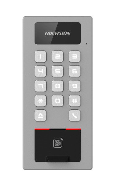 HIKVISION ACCESS CONTROL DS-K1T502DBFWX Terminal 2en1 Autónomo Exterior APP Hik-Connect. Control Acceso tarjeta/teclado/huella