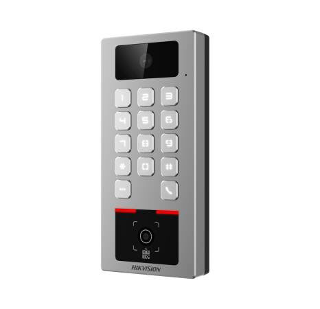 HIKVISION ACCESS CONTROL DS-K1T502DBWX-CQR Terminal 2en1 Autónomo Exterior. Cámara 2MP. Control Acceso tarjeta/teclado/QR y Vide (1)