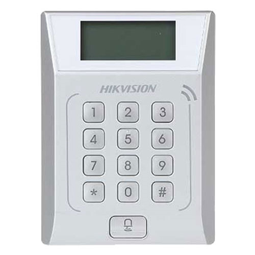 HIKVISION ACCESS CONTROL DS-K1T802M Terminal autónomo de accesos con teclado y pantalla LCD Hikvision Mifare. TCP/IP