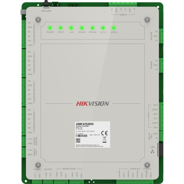 HIKVISION ACCESS CONTROL DS-K2622X(P) Controladora acceso multi-identificación facial, huella, tarjeta, QR o PIN. 2 puertas