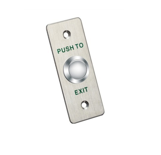 HIKVISION ACCESS CONTROL DS-K7P02 Pulsador de salida y emergencia metálico en panel de aleación de aluminio