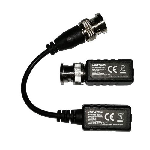 HIKVISION ACCESSORIES DS-1H18S/E-E Pareja de baluns de solo video Hikvision para Cat5 o Cat6. Versión eco