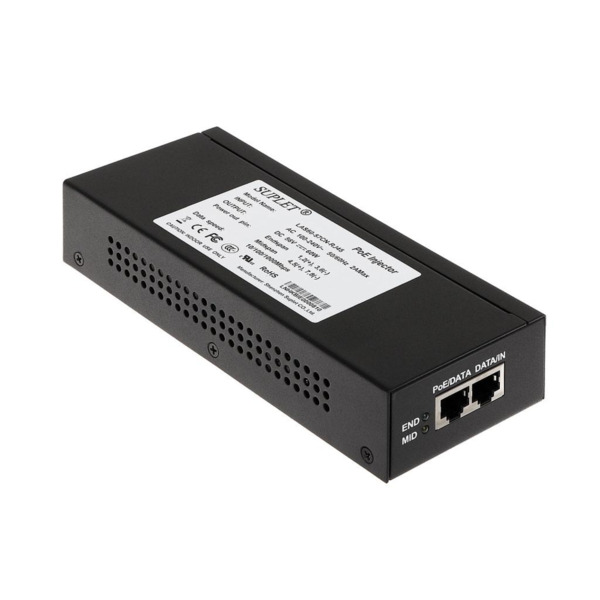 HIKVISION ACCESSORIES POE,LAS60-57CN-RJ45,60W Fuente alimentación Inyector PoE Midspan 60W