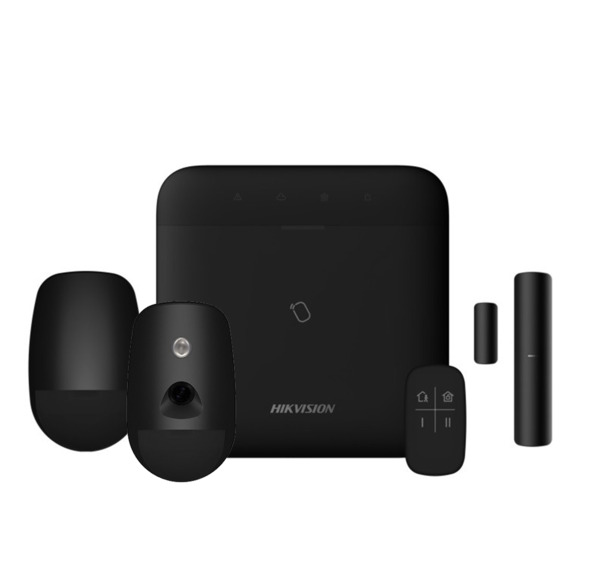 HIKVISION ALARMS AXPRO-96-CAM-PIR-M-R-BLACK Kit AXPRO 868MHz 96 zonas Hikvision Panel + PIRCAM + PIR + Mando + Contacto (Color N