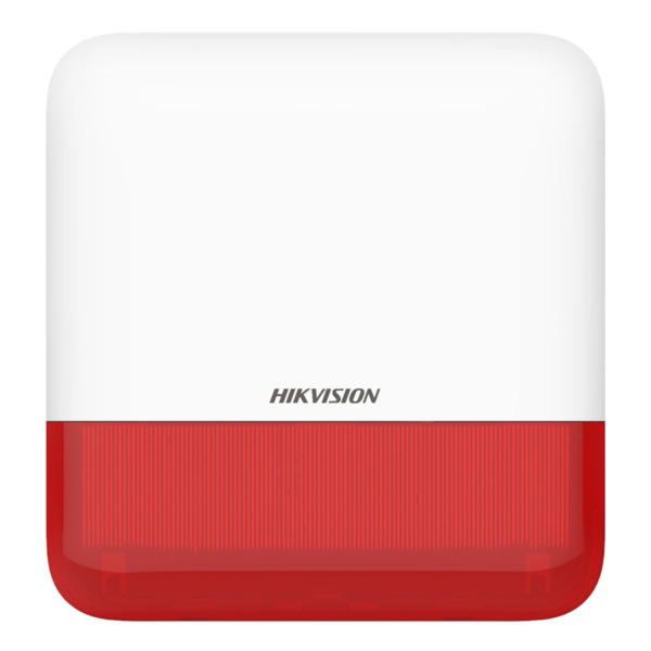 HIKVISION ALARMS DS-PS1-E-WE (Red Indicator) Sirena inalámbrica de exterior compatible 868 Mhz Hikvision AXPRO Indicador Rojo