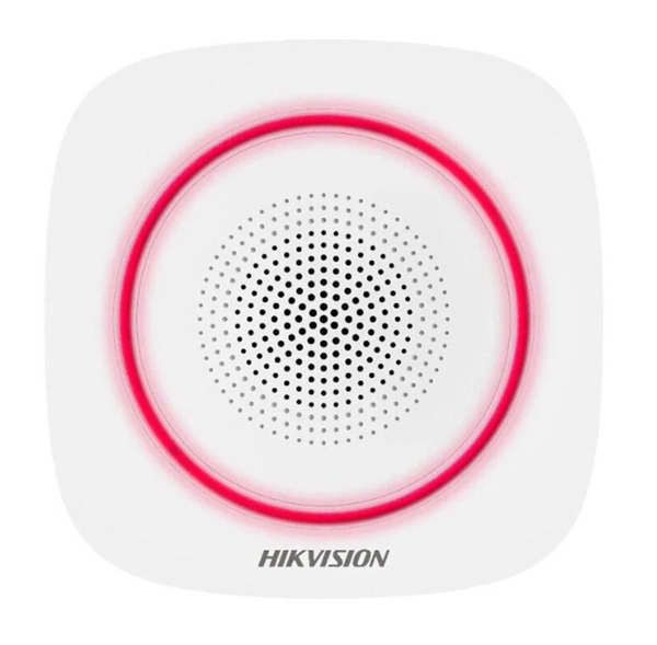 HIKVISION ALARMS DS-PS1-I-WE(B) (Red Indicator) Sirena inalámbrica de interior compatible 868 Mhz Hikvision AXPRO Indicador Rojo (1)