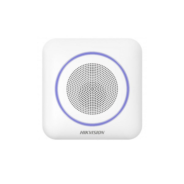 HIKVISION ALARMS DS-PS1-II-WE/Blue@ Sirena inalámbrica interior audio bidireccional 868 MHz LED Sonido 110 dB Batería larga dura (1)