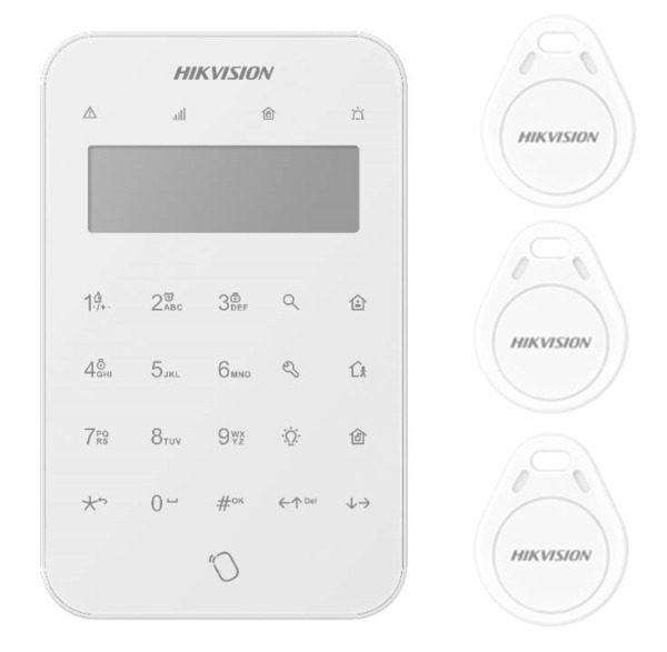 HIKVISION ALARMS KIT AXPRO-ULTRASMART Kit Panel AX PRO Ultra Híbrido 96 zonas + Teclado inalámbrico Táctil pantalla LCD Grado 2 (2)