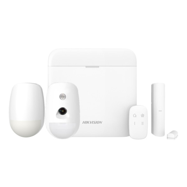 HIKVISION ALARMS Kit_AXPRO_96 Kit AXPRO 868MHz 96 zonas Hikvision Panel + PIRCAM + PIR + Mando + Contacto