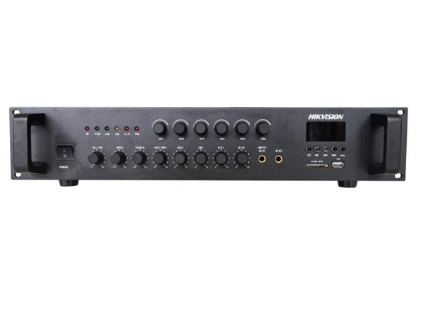 HIKVISION AUDIO DS-QAE0A120G1-VB6 Amplificador analógico de 6 zonas y 120 W