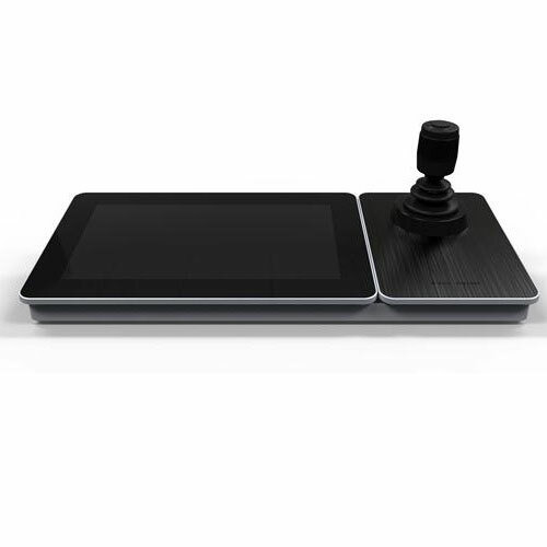 HIKVISION BASIC DS-1600KI(B) Teclado IP WiFi con joystick de 3 ejes, para control de DVR/NVRs y domos HIKVISION, pantalla LCD de