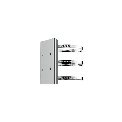 HIKVISION BASIC DS-1673ZJ-P Soporte de poste para cámaras exterior. Acero inoxidable. Color Gris Platino. Diámetro ajustable pos