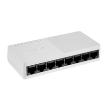 HIKVISION BASIC DS-3E0108D-O Switch de 8 puertos de cobre 10/100. L2. Sin gestión. SOHO. Carcasa plástico. FA incluida