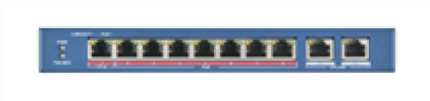 Comprar DS-3E0310HP-E Switch PoE de 8 puertos de cobre 10/100 (8 puertos PoE+ Extendido 250m) + 2 puertos 10/100/1000. PoE 110 W máx. L2. Sin gestión.