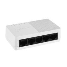 HIKVISION BASIC DS-3E0505D-O Switch de 5 puertos de cobre 10/100/1000. L2. Sin gestión. SOHO. Carcasa plástico sin ventilador. F