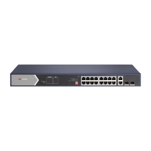 HIKVISION BASIC DS-3E0520HP-E Switch PoE de 16 puertos de cobre 10/100/1000 (4 puertos Hi-PoE + 12 PoE+) + 2 cobre 1Gb + 2 SFP 1