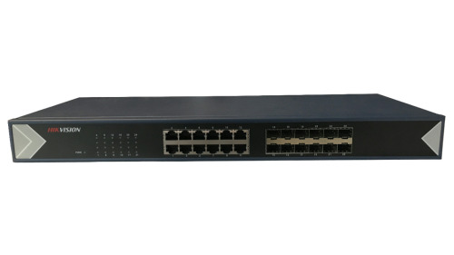 HIKVISION BASIC DS-3E0524TF Switch de 12 puertos de cobre 10/100/1000 + 12 FO 1 Gb SFP. Capa 2. Sin gestión.