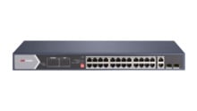 Hikvision Basic DS-3E0528HP-E Switch PoE de 24 puertos de cobre 10/100/1000 (4 puertos Hi-PoE + 24 PoE+) + 2 cobre 1Gb + 2 SFP 1