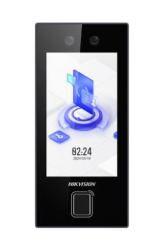 HIKVISION BASIC DS-K1T344MBFWX-E1 Terminal autónomo biométrico facial, huella, Mifare y Bluetooth, para control de accesos y pre