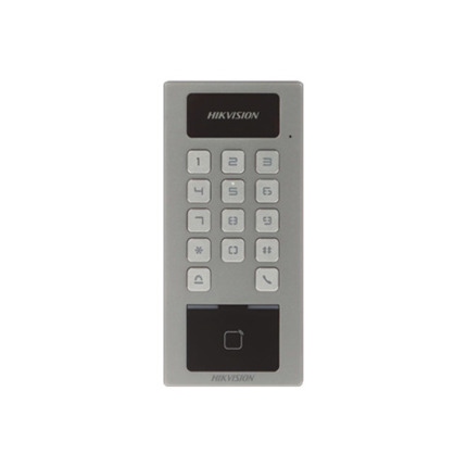 Comprar Hikvision Basic DS-K1T502DBWX Terminal autónomo de exterior, videoportero (Sin camara), WiFi, MIFARE, Bluetooth y PIN. IP65, IK09.