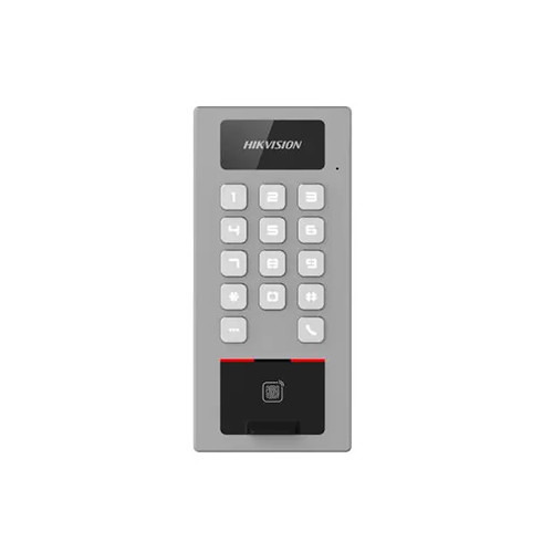 HIKVISION BASIC DS-K1T502DBWX Terminal autónomo de exterior, videoportero (Sin camara), WiFi, MIFARE, Bluetooth y PIN. IP65, IK0