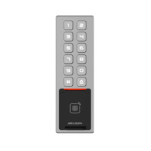 HIKVISION BASIC DS-K1T805MBFWX Terminal autónomo para exterior, antivandálico IP65 & IK08 con lectura proximidad Mifare, huella,