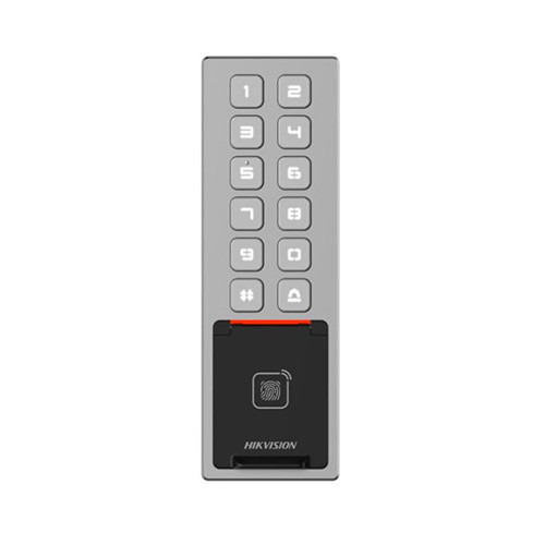 HIKVISION BASIC DS-K1T805MBFWX Terminal autónomo para exterior, antivandálico IP65 & IK08 con lectura proximidad Mifare, huella,