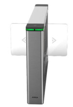 HIKVISION BASIC DS-K3B501SX-M-M-DP Pasillo motorizado tipo oscilante, mueble central de acero inoxidable, incluye controladora y
