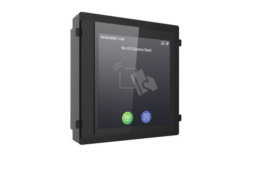 HIKVISION BASIC DS-KD-TDM Módulo de pantalla táctil de 4´ pulgadas, IP65, IK8 con lector de tarjetas Mifare.