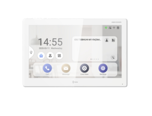 HIKVISION BASIC DS-KH9510-WTE1 Consola de Interior IP Android con pantalla táctil de 10" para videoporteros IP. WiFi. Poe.