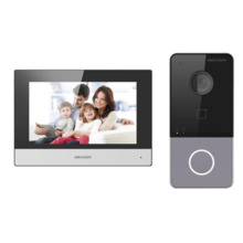 HIKVISION BASIC DS-KIS603-P Kit videoportero IP de 1 pulsador de llamada. Incluye: 1x DS-KV6113-WPE1, DS-KH6320-WTE1 y 2x alimen