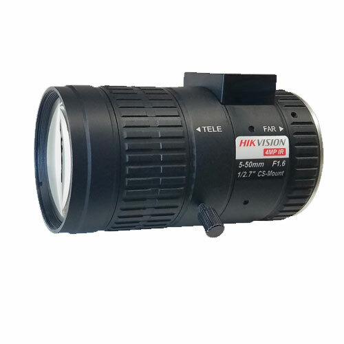 HIKVISION BASIC TV0550D-4MPIR Óptica Varifocal 4 Megapíxel de 5-50 mm. Auto iris. Formato 1/2.7". Rosca CS