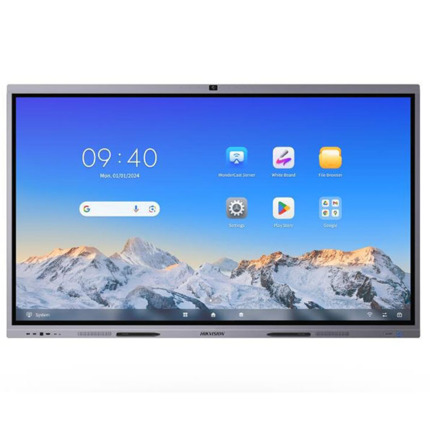 Comprar HIKVISION DISPLAY DS-D5C98RB/B(EDLA) Pantalla interactiva UHD 4K 98" 3840×2160 Certificado EDLA. RAM 8GB, 128GB. Cámara. Micro Altavoces 2x20W + 25W loudspeaker. Bluetooth.