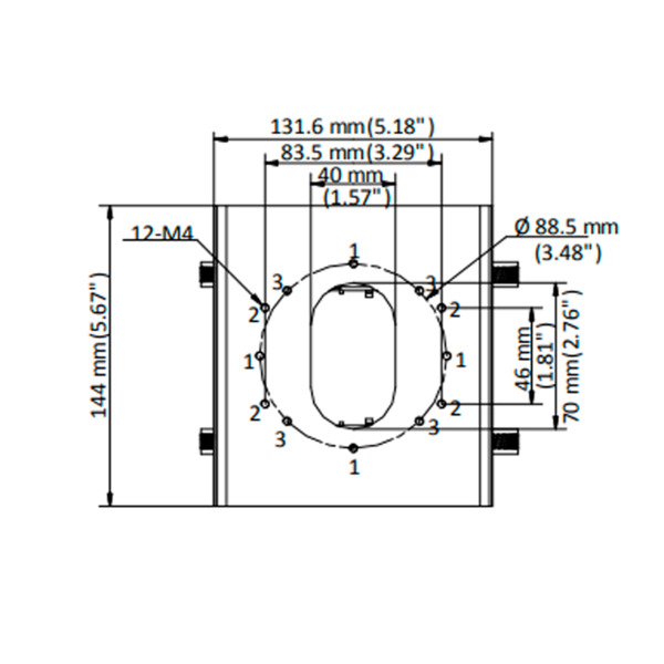 HIKVISION DS-1275ZJ-S-SUS Soporte para mástiles/farolas - Para cámaras bullet - Rango diámetro 67~127 mm - Acero inoxidable con (1)