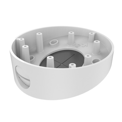 Comprar HIKVISION DS-1281ZJ-DM23 Caja de conexiones - Para cámaras domo - Apto para uso exterior - Instalación en techo inclinado - Pasador de cables - Color blanco | 48 (Al) x 136 (Ø) mm