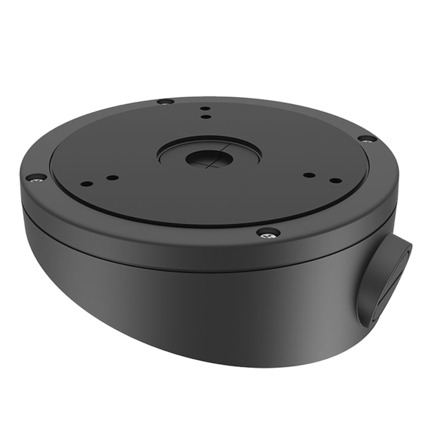 Comprar HIKVISION DS-1281ZJ-M(Black) Caja de conexiones - Para cámaras domo - Apto para uso exterior - Instalación en techo inclinado - Pasador de cables - Color negro | 62 (Al) x 157 (Ø) mm